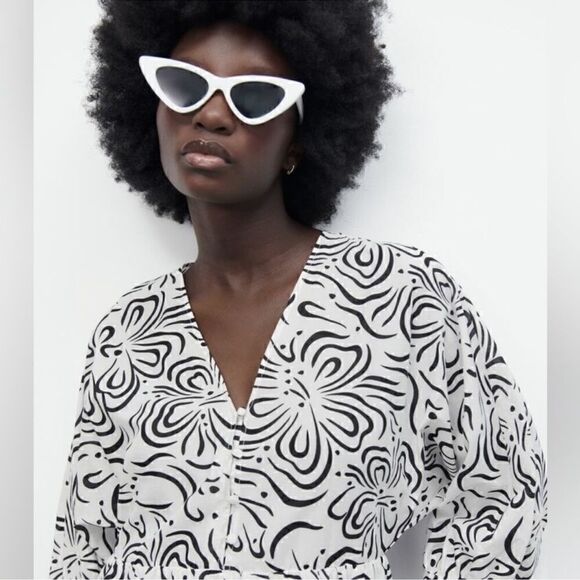 ZARA PRINTED TIERED DRESS - Picture 5 of 6